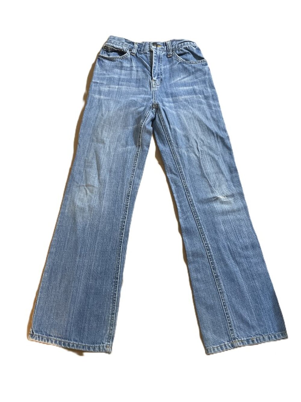 Boy's Seventy Seven Lightwash Distressed Jeans Adjustable Waist SZ 14 Slim Boot